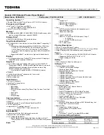 Preview for 1 page of Toshiba X305-Q706 Specifications