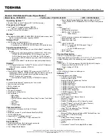 Preview for 1 page of Toshiba X305-Q708 Specifications