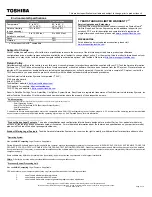 Preview for 2 page of Toshiba X305-Q708 Specifications