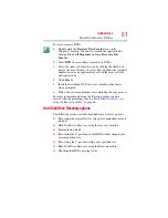 Preview for 61 page of Toshiba X305 Q710 - Qosmio - Core 2 Duo 2.13 GHz User Manual