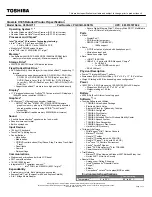 Preview for 1 page of Toshiba X305-Q711 Specifications