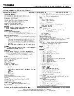 Preview for 1 page of Toshiba X305-Q725 Specifications