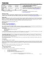 Preview for 2 page of Toshiba X305-Q725 Specifications