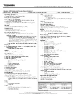 Toshiba X505-Q850 Specifications preview