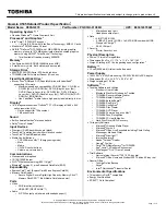 Preview for 1 page of Toshiba X505-Q870 Specifications