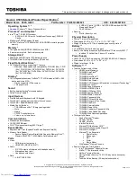 Preview for 1 page of Toshiba X505-Q893 Specifications