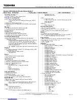 Preview for 1 page of Toshiba X505-Q898 Specifications