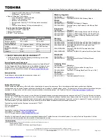 Preview for 2 page of Toshiba X505-Q898 Specifications