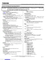 Preview for 1 page of Toshiba X770-BT5G24 Specifications