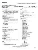 Preview for 1 page of Toshiba X775-Q7270 Specifications