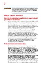 Preview for 2 page of Toshiba X875-SP7201L (Spanish) Manual Del Usuario