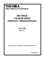 Предварительный просмотр 1 страницы Toshiba XM-7002B Specification