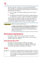 Предварительный просмотр 16 страницы Toshiba Z930-SP3242L (Spanish) Manual Del Usuario