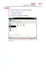 Предварительный просмотр 111 страницы Toshiba Z930-SP3242L (Spanish) Manual Del Usuario