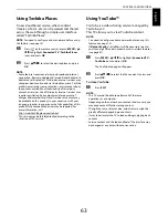 Preview for 63 page of Toshiba ZL2* Series User Manual