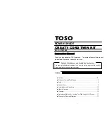 Preview for 1 page of TOSO CREATY CORD TWIN KIT Instruction Manual