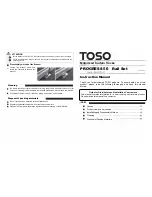 TOSO PROGRESS 50 Instruction Manual preview