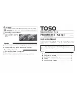 TOSO PROGRESS 50 Instruction Manual предпросмотр