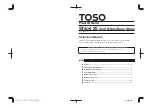 TOSO Shiori 25 Cord Single Instruction Manual preview