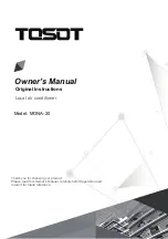 Tosot MONA-20 Owner'S Manual preview