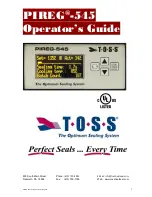 Toss PIREG 545 Operator'S Manual preview