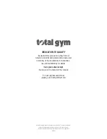 Preview for 12 page of Total Gym Core Trainer Blast Owner'S Manual