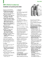 Preview for 1 page of Total SAFT SPH 11 Installation And Operating Instructions