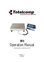 Предварительный просмотр 1 страницы Totalcomp TEI Operation Manual