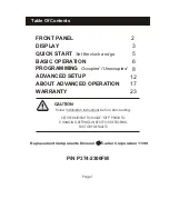 Preview for 2 page of TOTALINE P374-2300FM Owner'S Manual