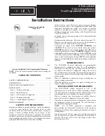 TOTALINE P710U--21NHP Installation Instructions Manual preview