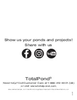 Preview for 20 page of TotalPond 52213 Manual