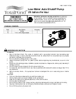 TotalPond MD11170AS Quick Start Manual preview