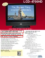 Предварительный просмотр 2 страницы Tote Vision LCD-1411TW Brochure