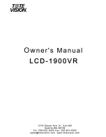 Preview for 1 page of Tote Vision LCD-1900VR Owner'S Manual