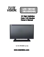 Tote Vision LCD-1901HD Owner'S Manual preview