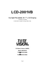 Tote Vision LCD-2001VB User Manual preview