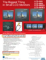 Preview for 1 page of Tote Vision LCD-560 Specification Sheet