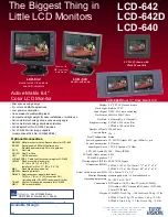 Tote Vision LCD-640 Specification Sheet preview