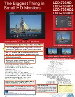 Tote Vision LCD-703HD Specification Sheet preview