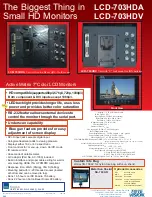 Preview for 1 page of Tote Vision LCD-703HDA Specification Sheet