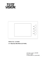 Tote Vision LCD-840V User Manual preview