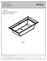 Toto Aimes Air Bath ABA626 Owner'S Manual preview