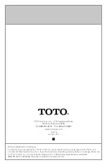 Preview for 20 page of Toto Aimes TB626S1 Installation And Owner'S Manual