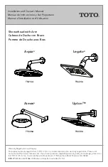 Preview for 1 page of Toto Aimes TS626A Installation And Owner'S Manual