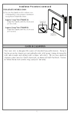 Предварительный просмотр 5 страницы Toto Aimes TS626C2 Installation And Owner'S Manual