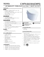 Toto AP WASHLET CT426CFGT40 Manual preview