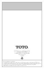 Preview for 20 page of Toto Connely TS221C Installation And Owner'S Manual