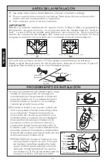 Preview for 12 page of Toto CST243EF Installation Manual