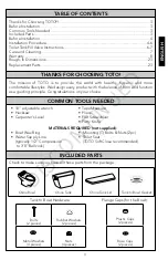 Preview for 3 page of Toto CST405F Installation And Owner'S Manual