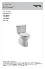 Preview for 1 page of Toto CST474CEFG Installation Manual